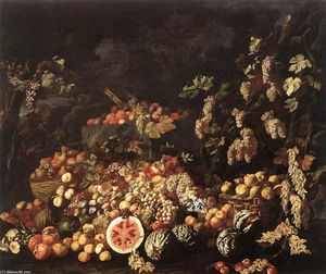 Giuseppe-Recco-Still-Life-with-Fruit-and-Flowers-2--S